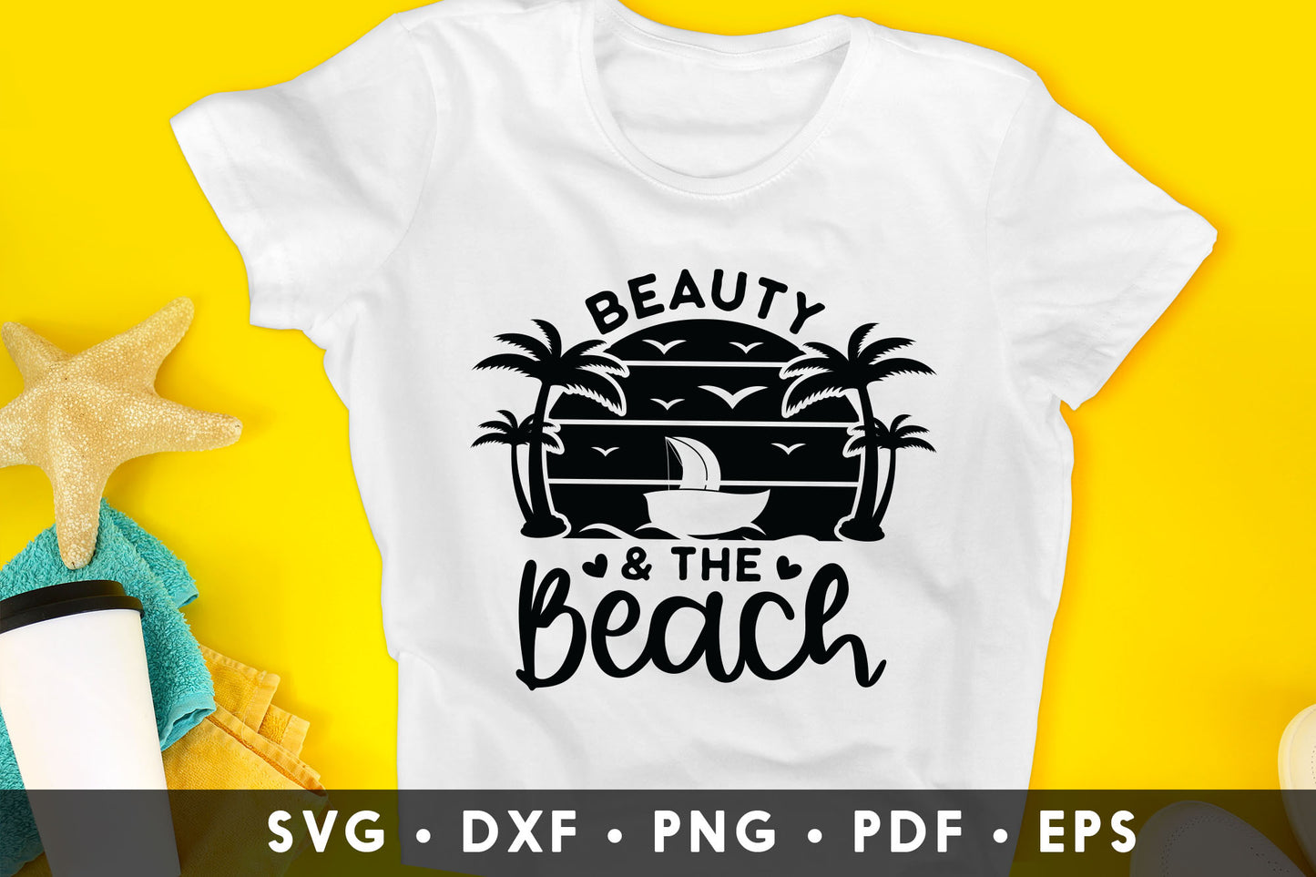 Beauty & the Beach SVG Cut File