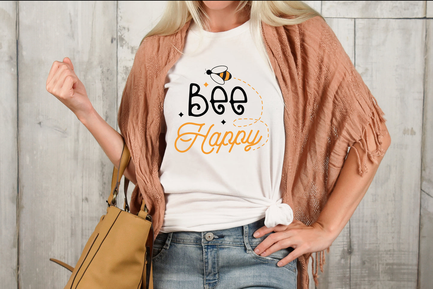 Bee Happy SVG Cut File