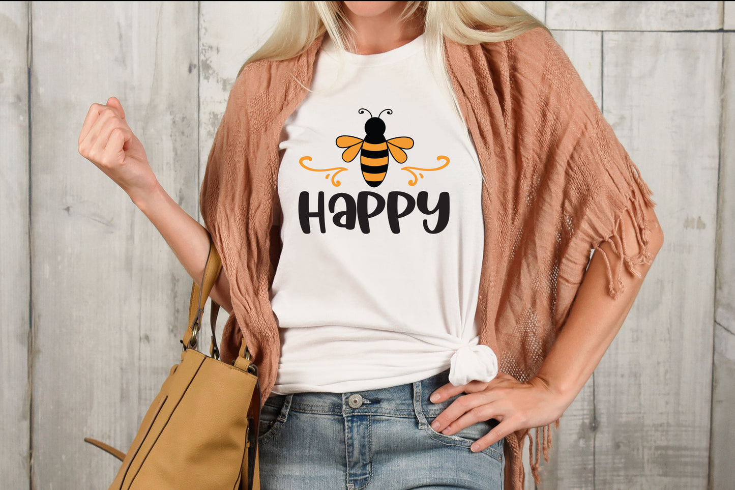 Bee Happy SVG Cut File