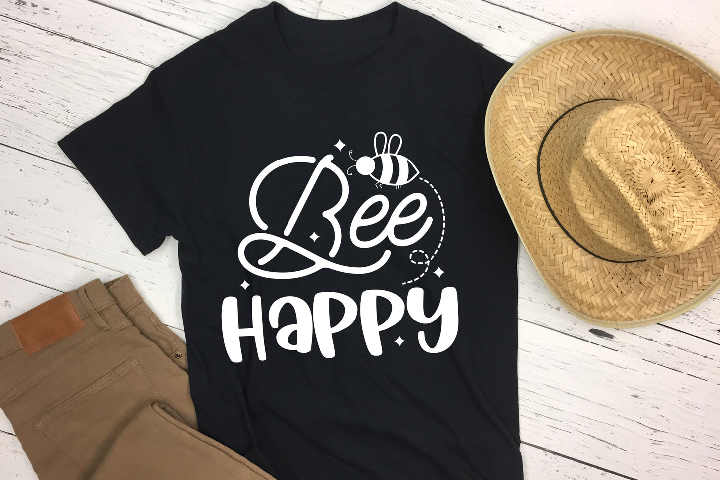 Bee Happy SVG Design