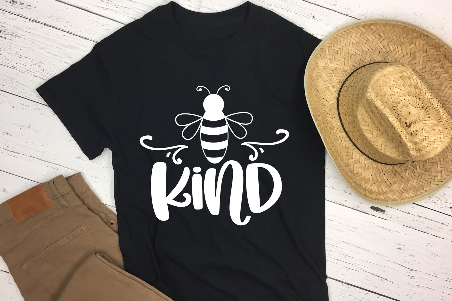 Bee Kind SVG Black and White