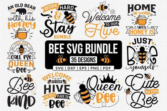 Bee SVG Designs Bundle