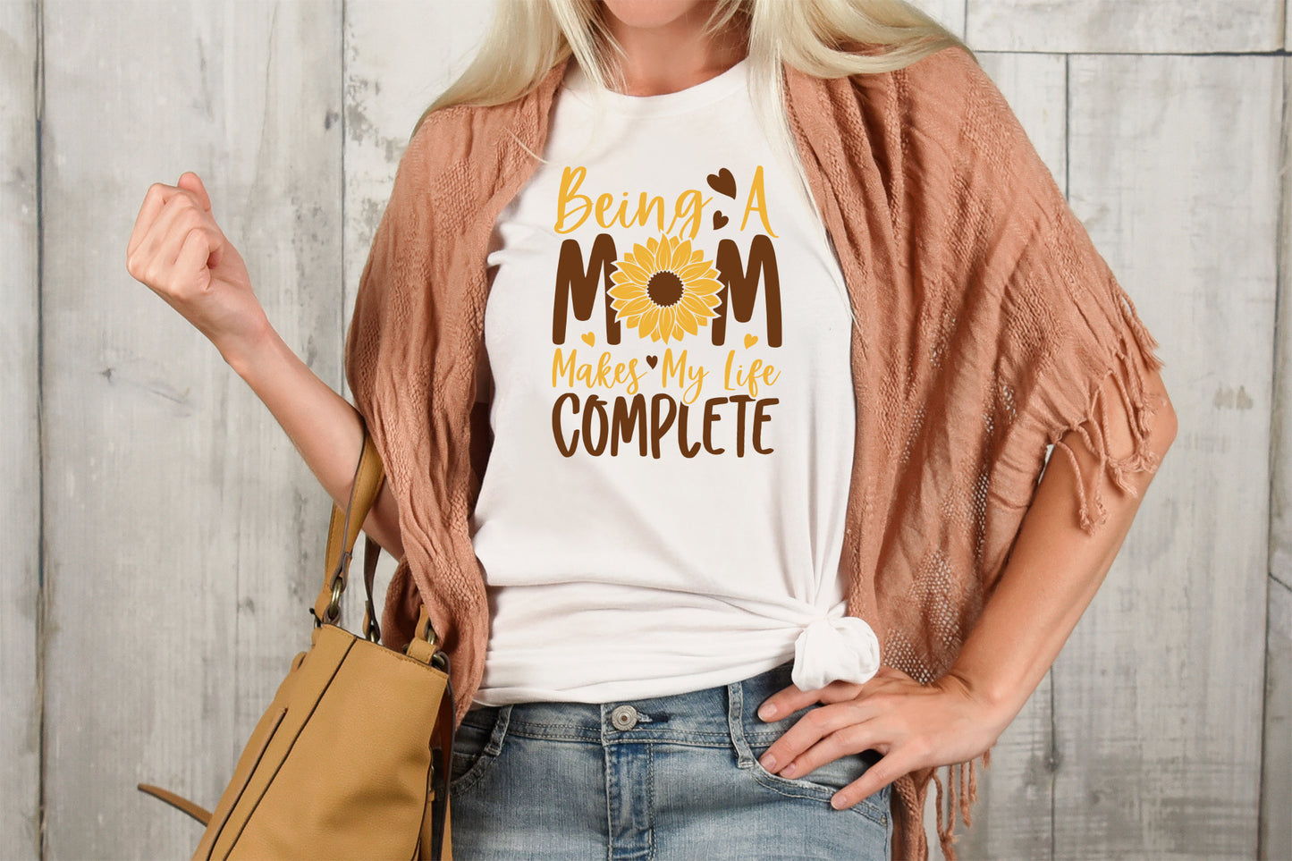 Being a Mom Makes My Life Complete, Sunflower SVG