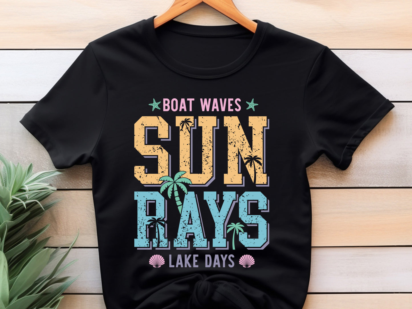 Boat Waves Sun Rays Lake Days, Summer SVG