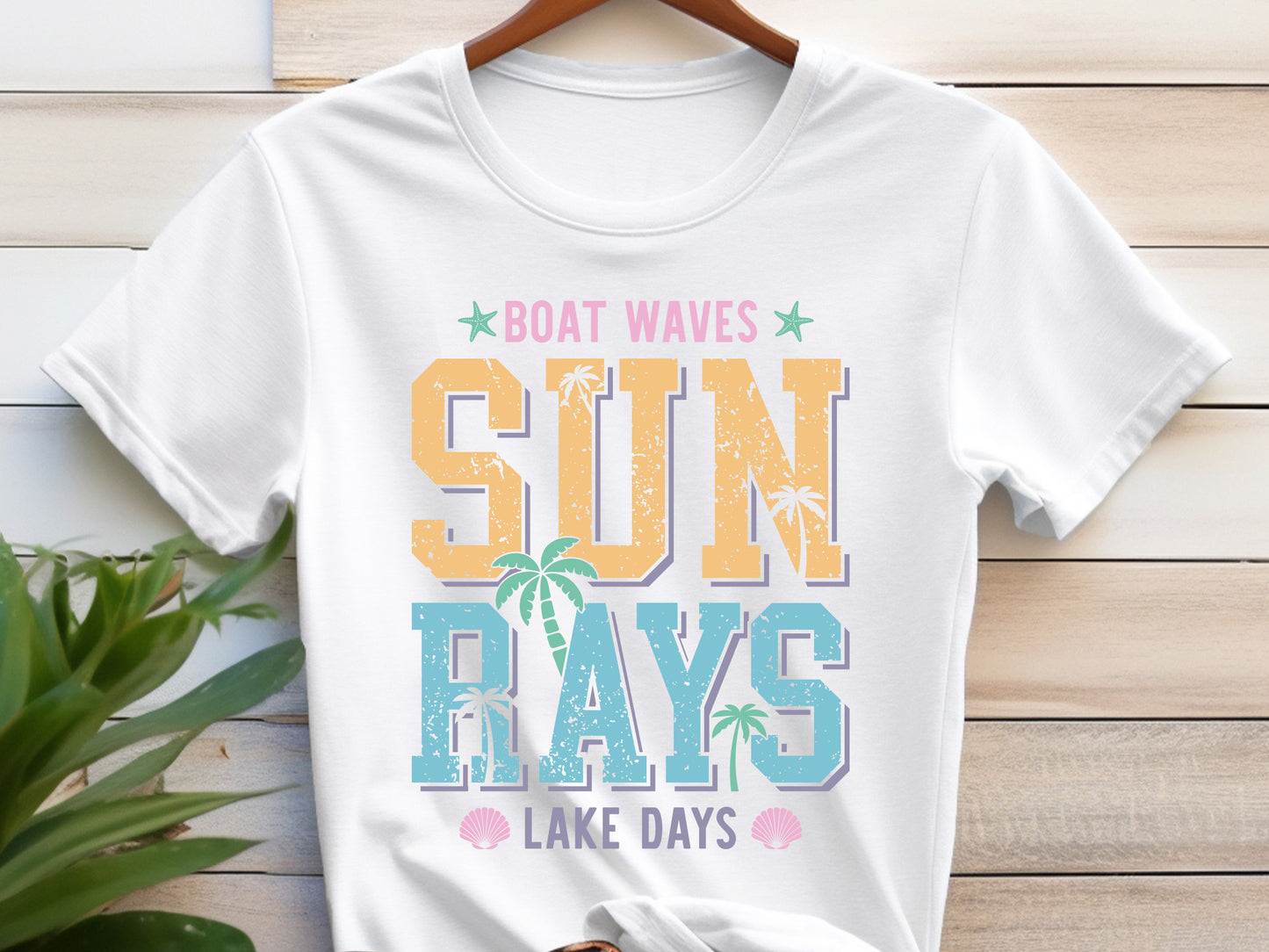 Boat Waves Sun Rays Lake Days, Summer SVG