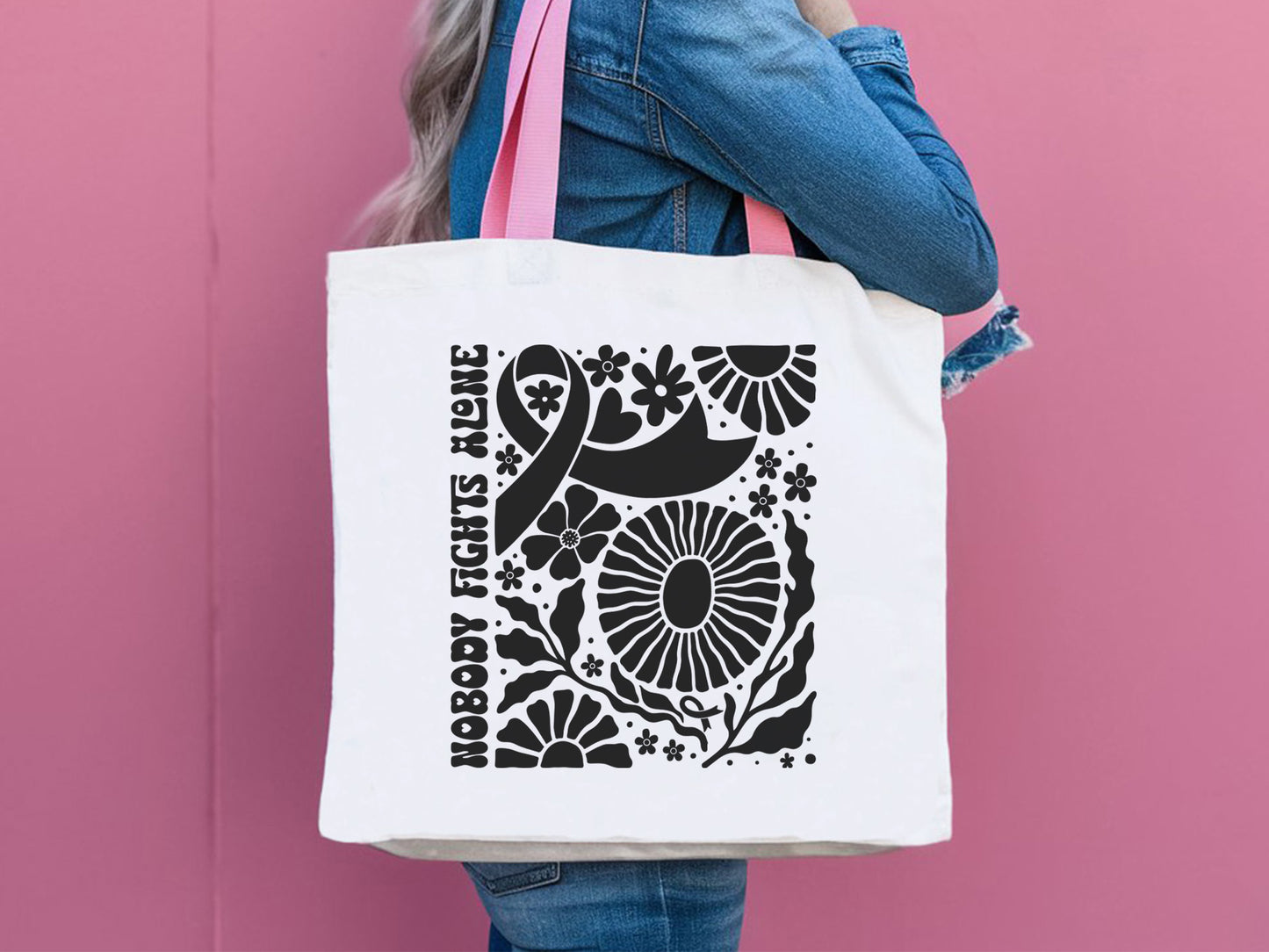 Boho Floral Breast Cancer Awareness SVG Bundle