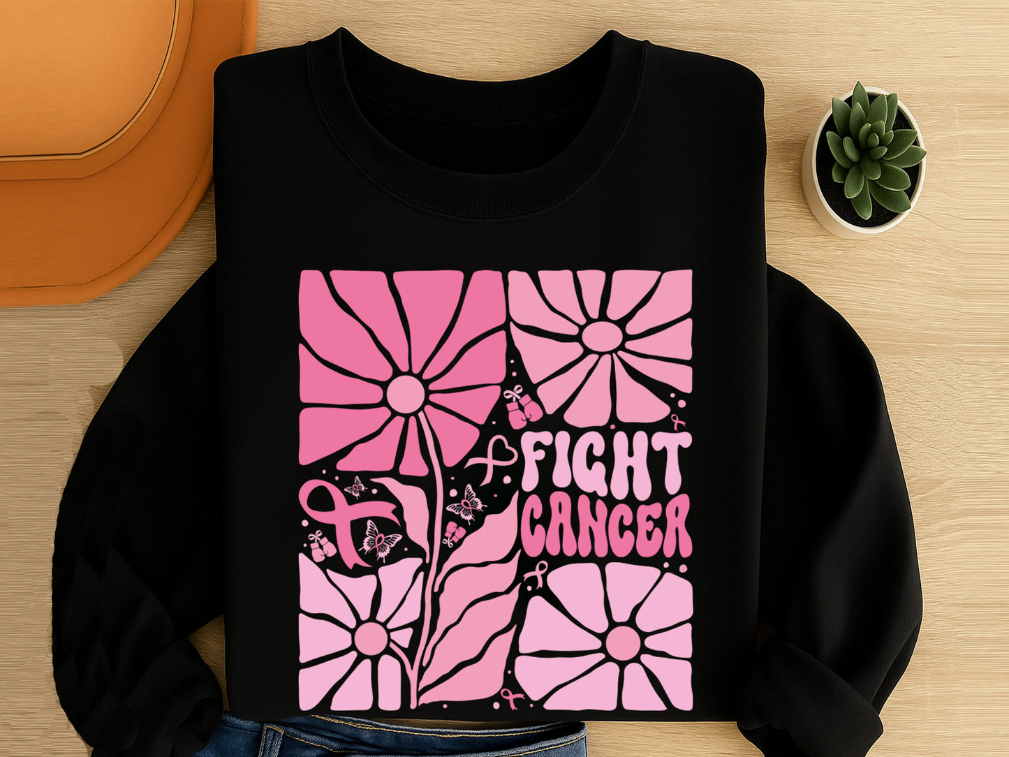 Boho Floral Fight Cancer SVG Design