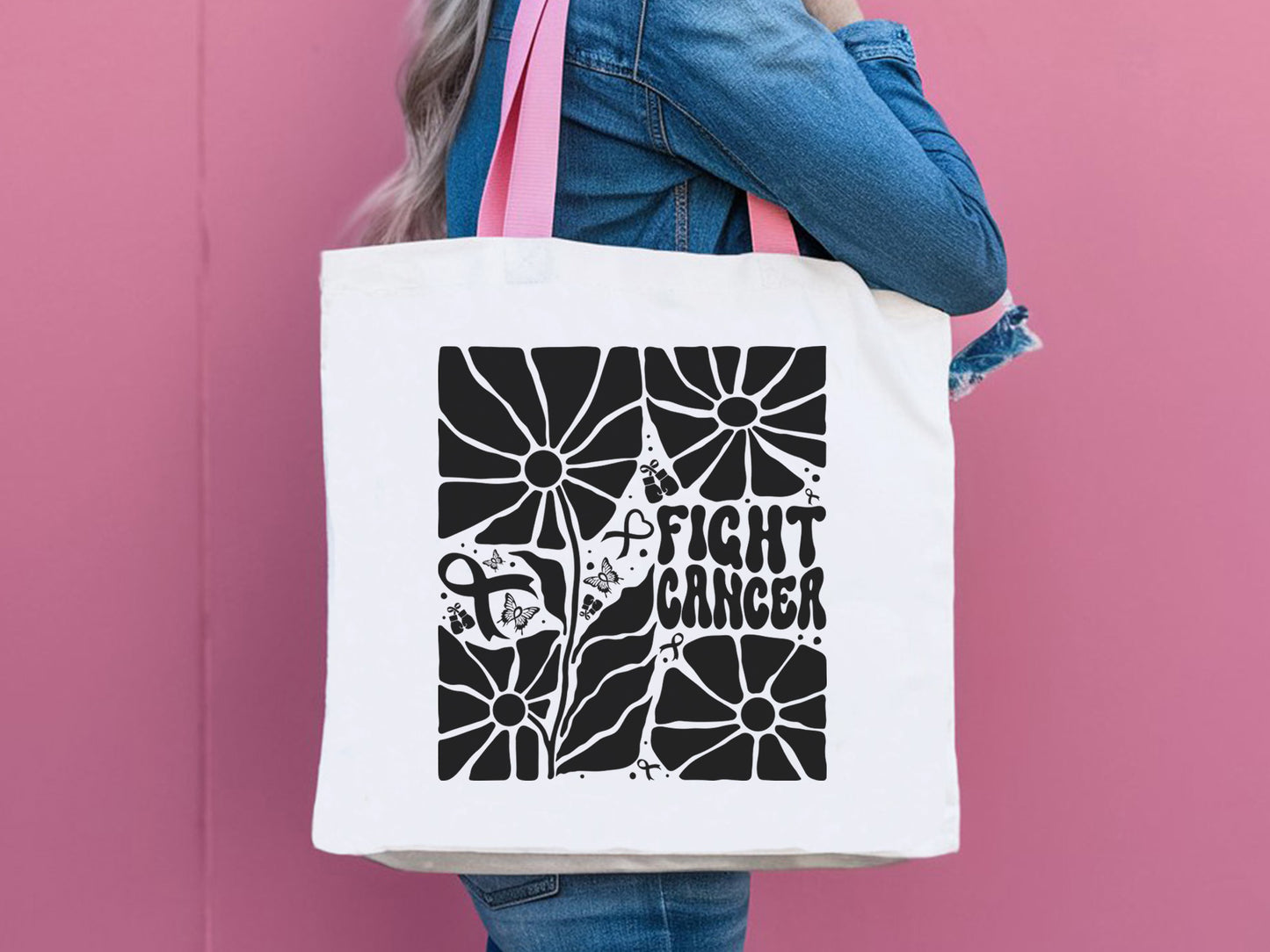 Boho Floral Fight Cancer SVG Design