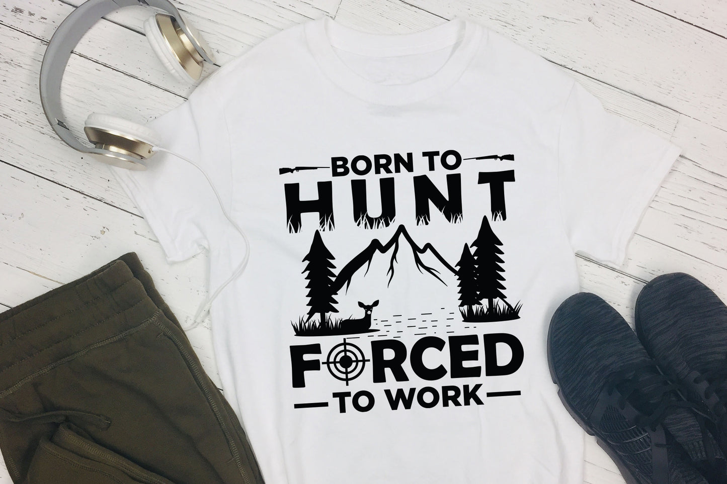 Born to Hunt Forced to Work, Hunting SVG File