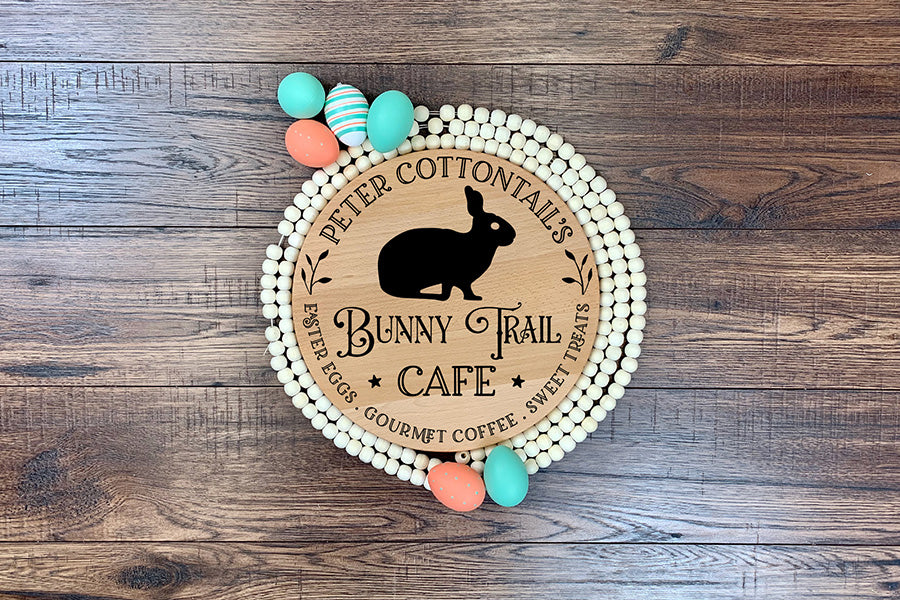 Bunny Trail Cafe, Easter SVG, Farmhouse Sign