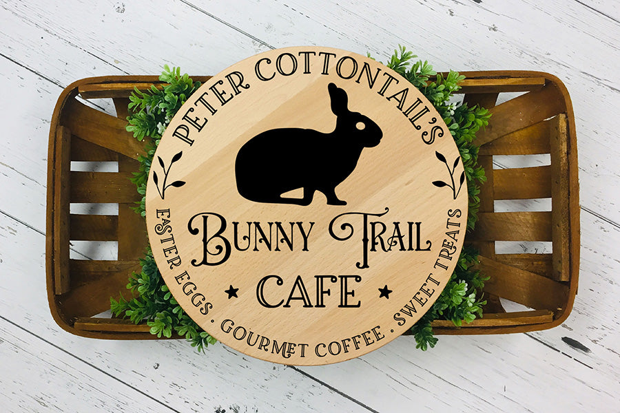 Bunny Trail Cafe, Easter SVG, Farmhouse Sign