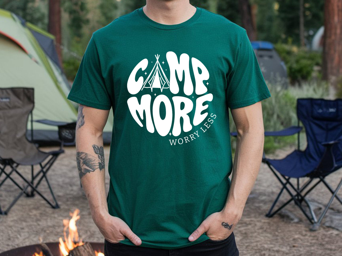 Camp More Worry Less, Camping SVG Design