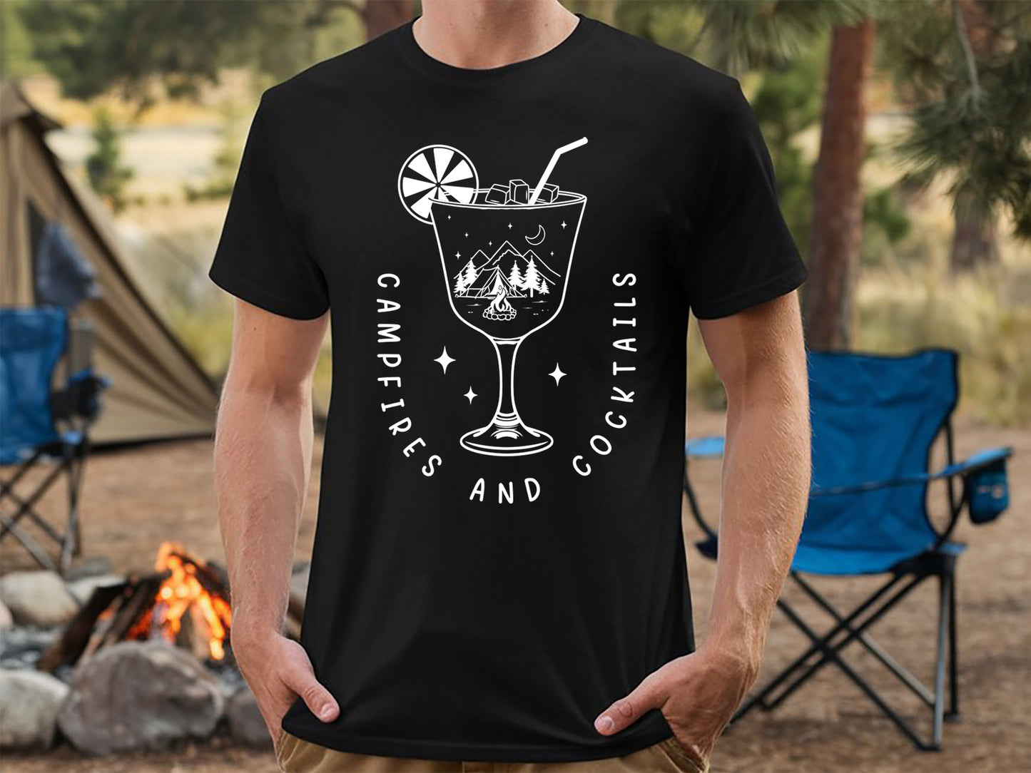 Campfires And Cocktails, Camping Life SVG