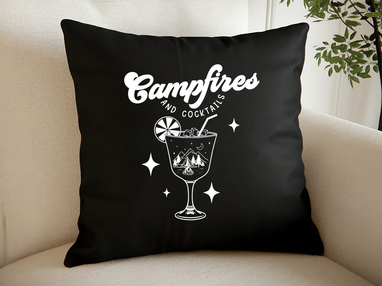 Campfires and Cocktails, Camping Quote SVG