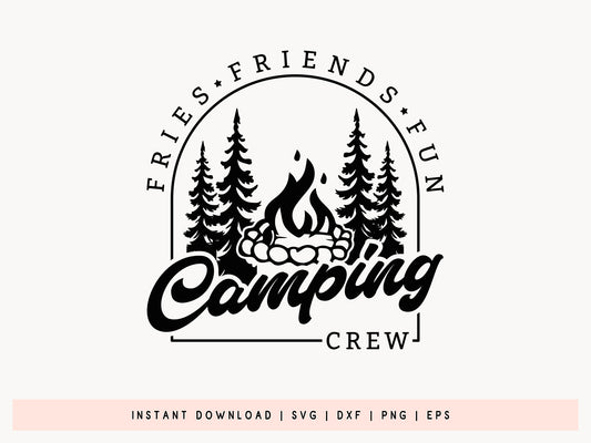 Camping Crew Fires Friends Fun SVG File