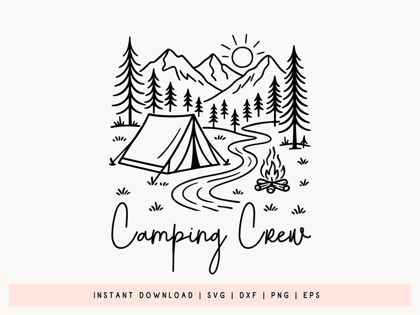 Camping Crew SVG, DXF, EPS, PNG Cut File