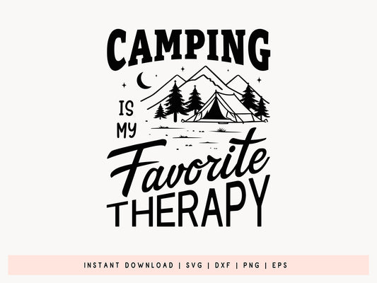 Camping Is My Favorite Therapy SVG File