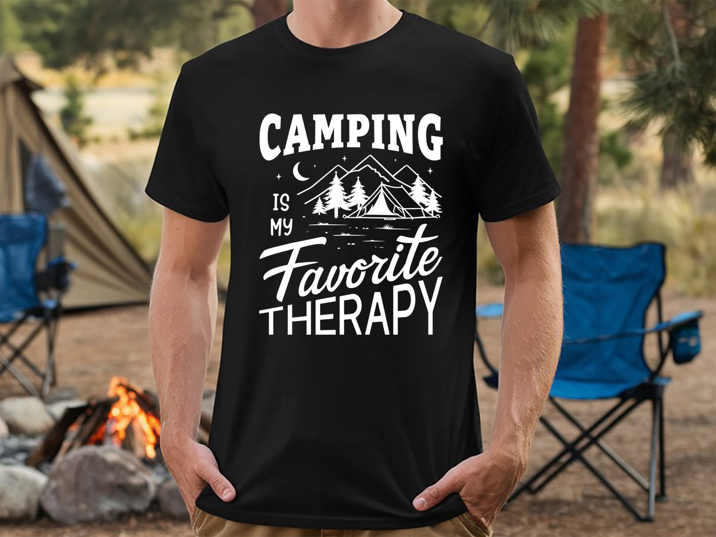 Camping Is My Favorite Therapy SVG File