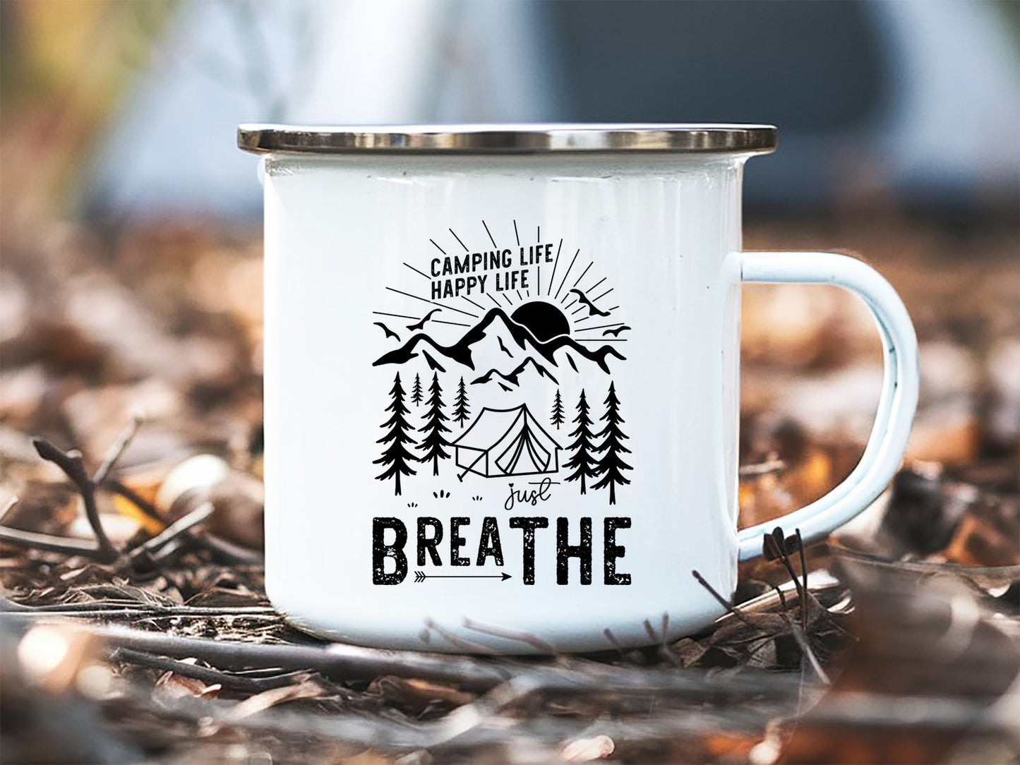 Camping Life Happy Life Just Breathe SVG Cutting File