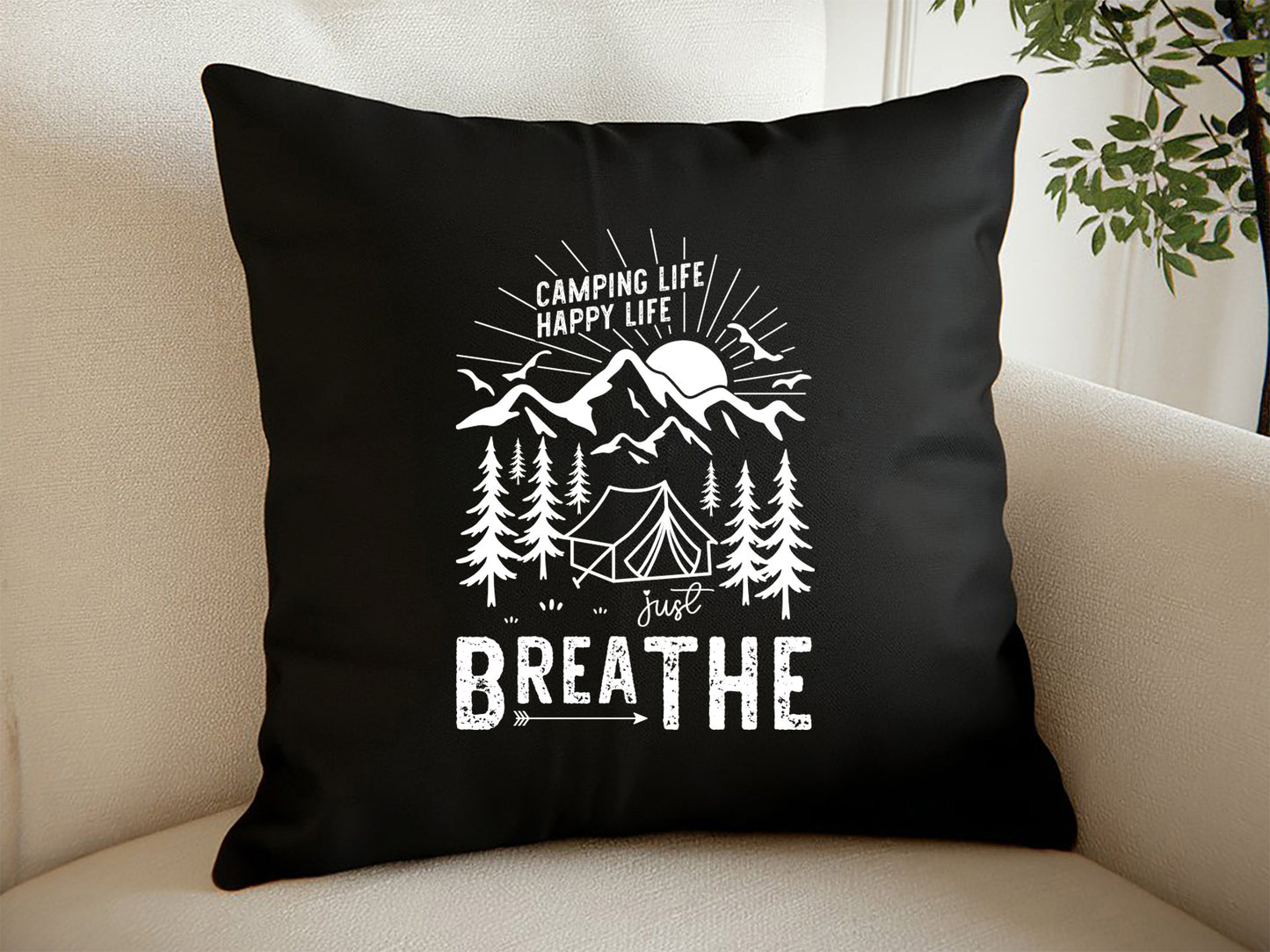 Camping Life Happy Life Just Breathe SVG Cutting File