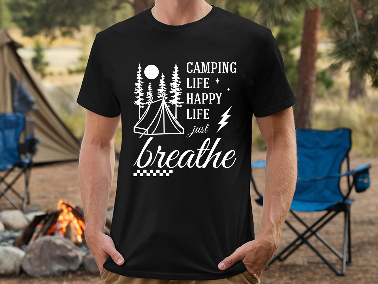 Camping Life Happy Life Just Breathe SVG