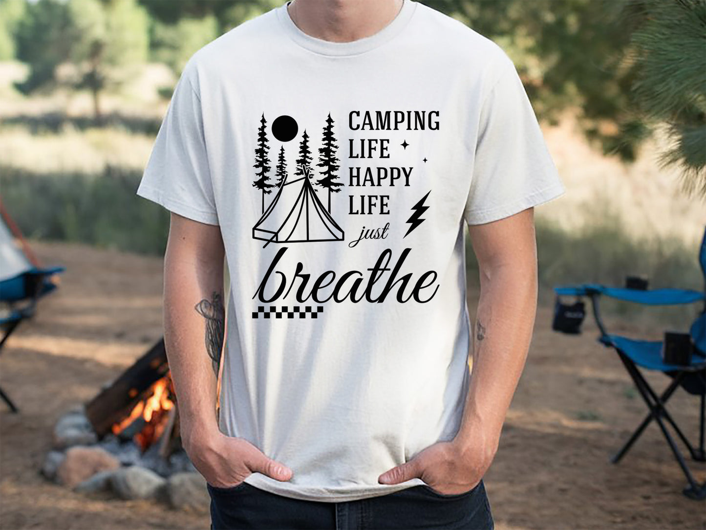 Camping Life Happy Life Just Breathe SVG