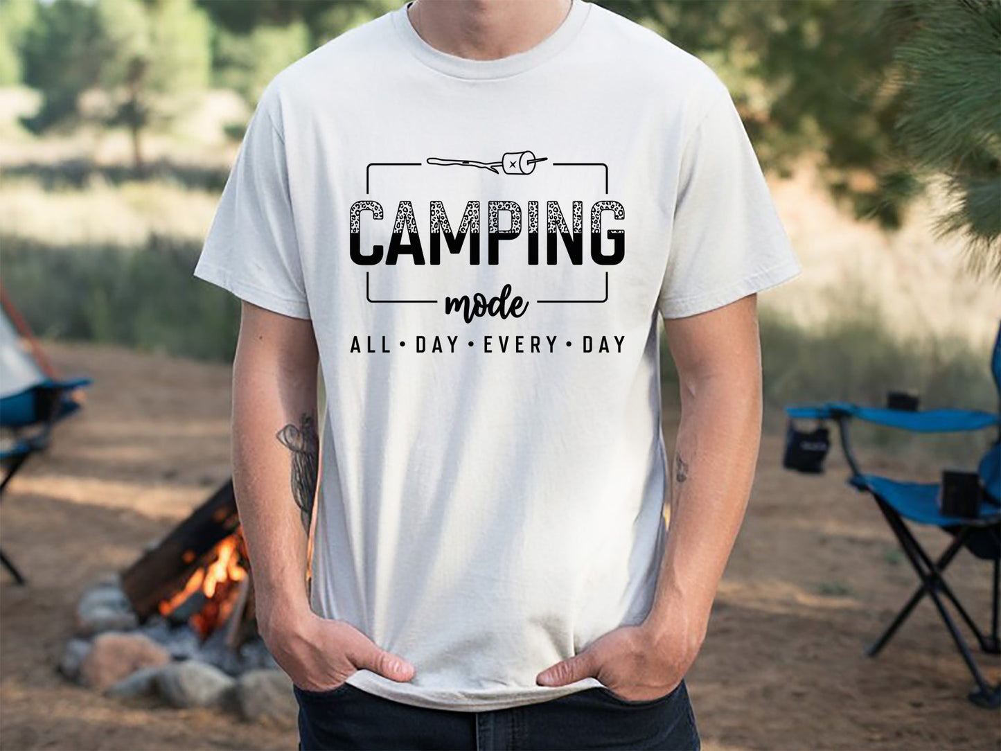 Camping Mode All Day Every Day SVG Design