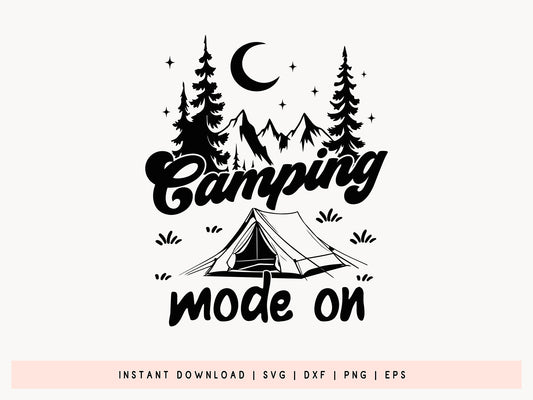 Camping Mode On SVG, DXF, EPS, PNG