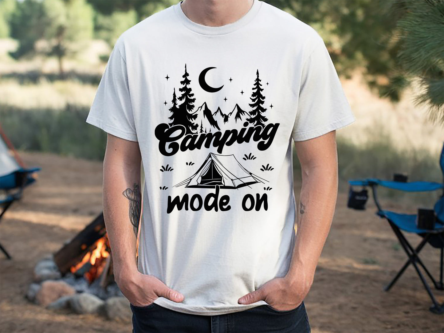 Camping Mode On SVG, DXF, EPS, PNG