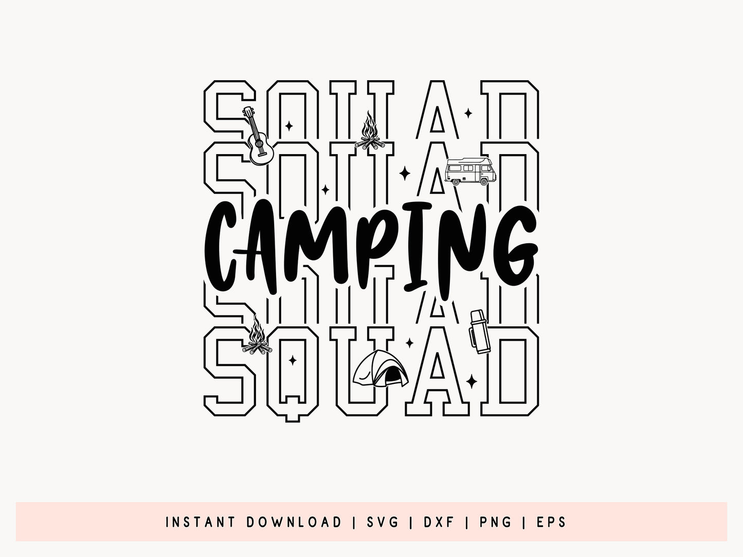 Camping Squad, Outdoor SVG Vector