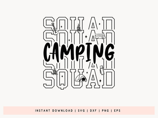 Camping Squad, Outdoor SVG Vector