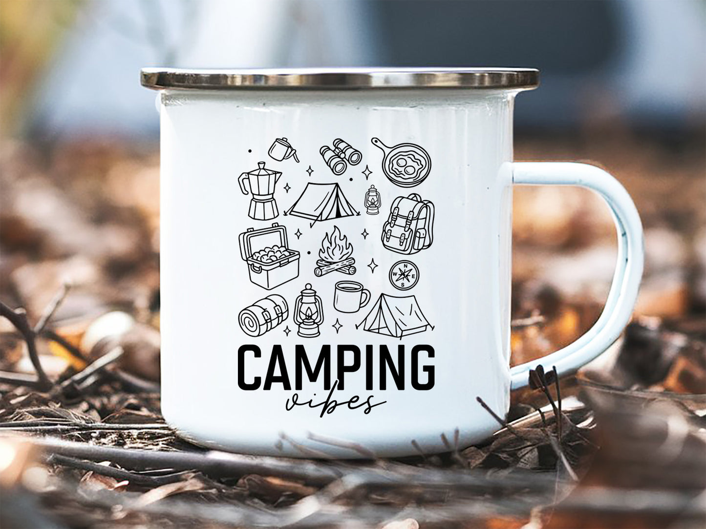 Camping Vibes SVG, DXF, EPS, PNG File