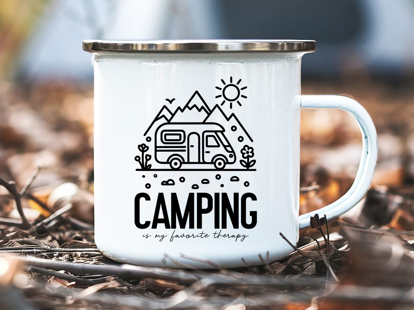 Camping is My Favorite Therapy SVG Design