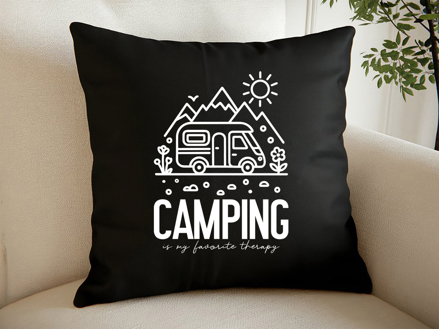 Camping is My Favorite Therapy SVG Design