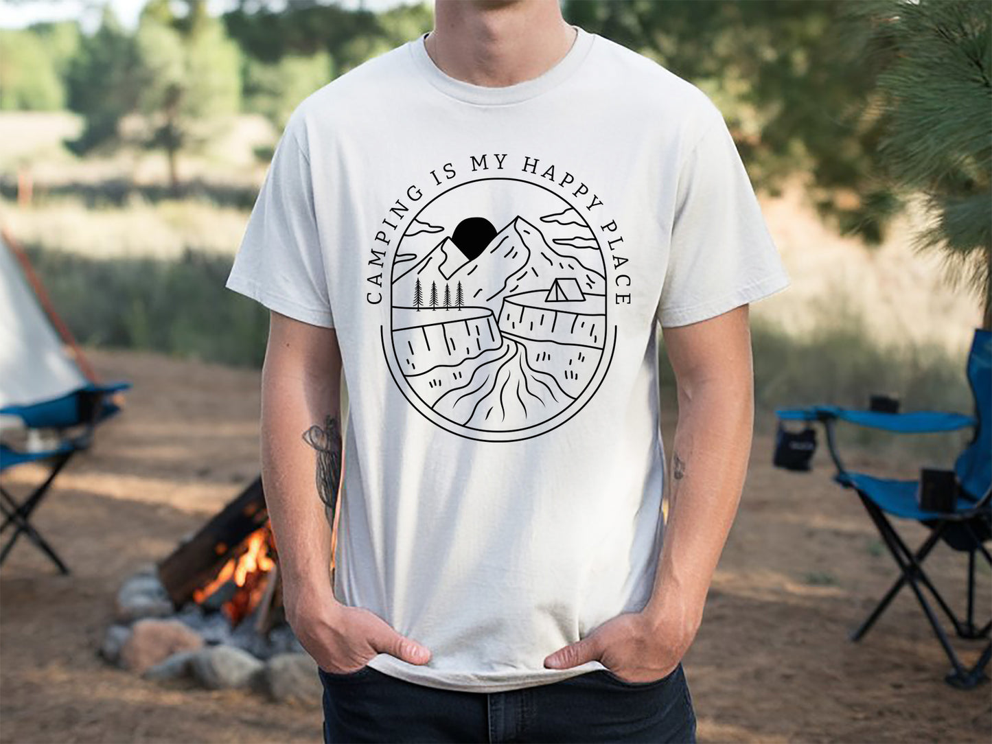 Camping is My Happy Place SVG Vector
