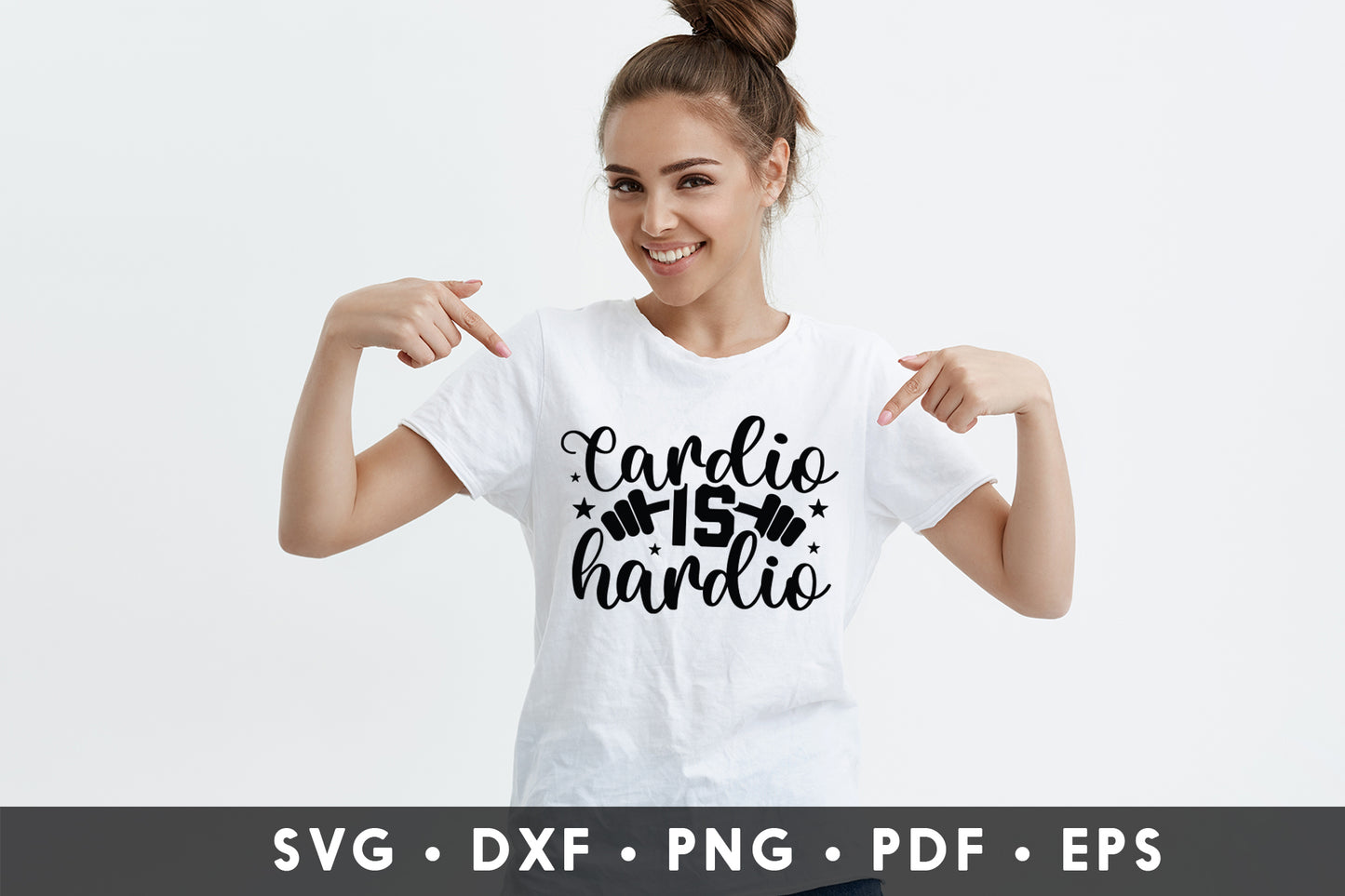 Cardio Is Hardio, Workout SVG Cut File