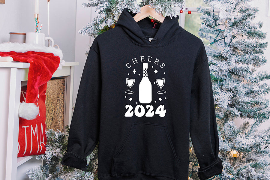 Cheers 2024 SVG Design, New Year T shirt