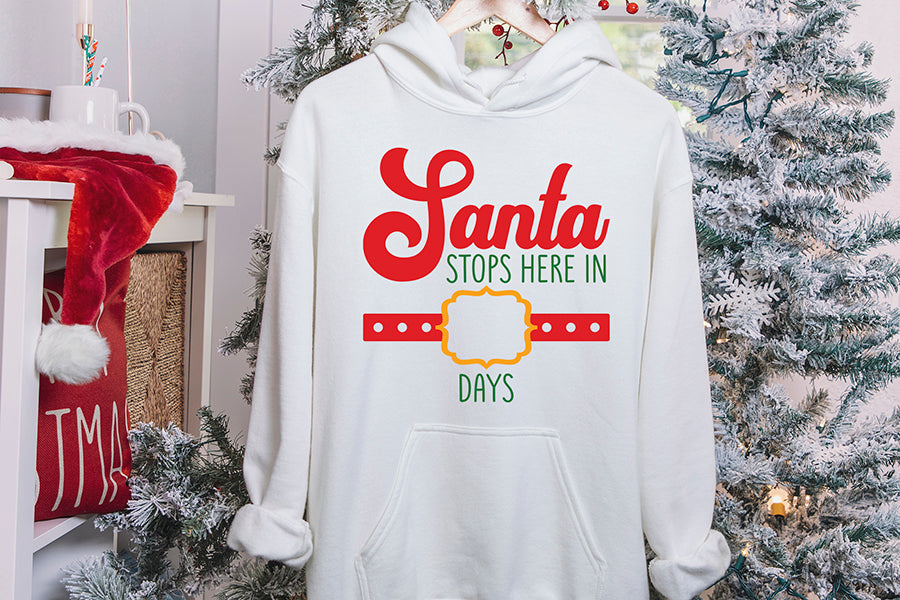 Santa Stops Here in Days, Christmas SVG