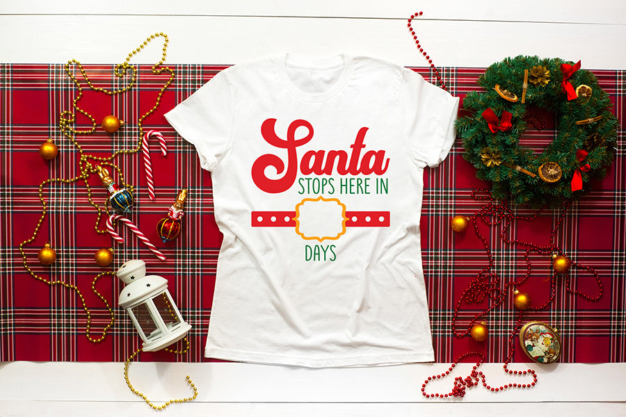 Santa Stops Here in Days, Christmas SVG