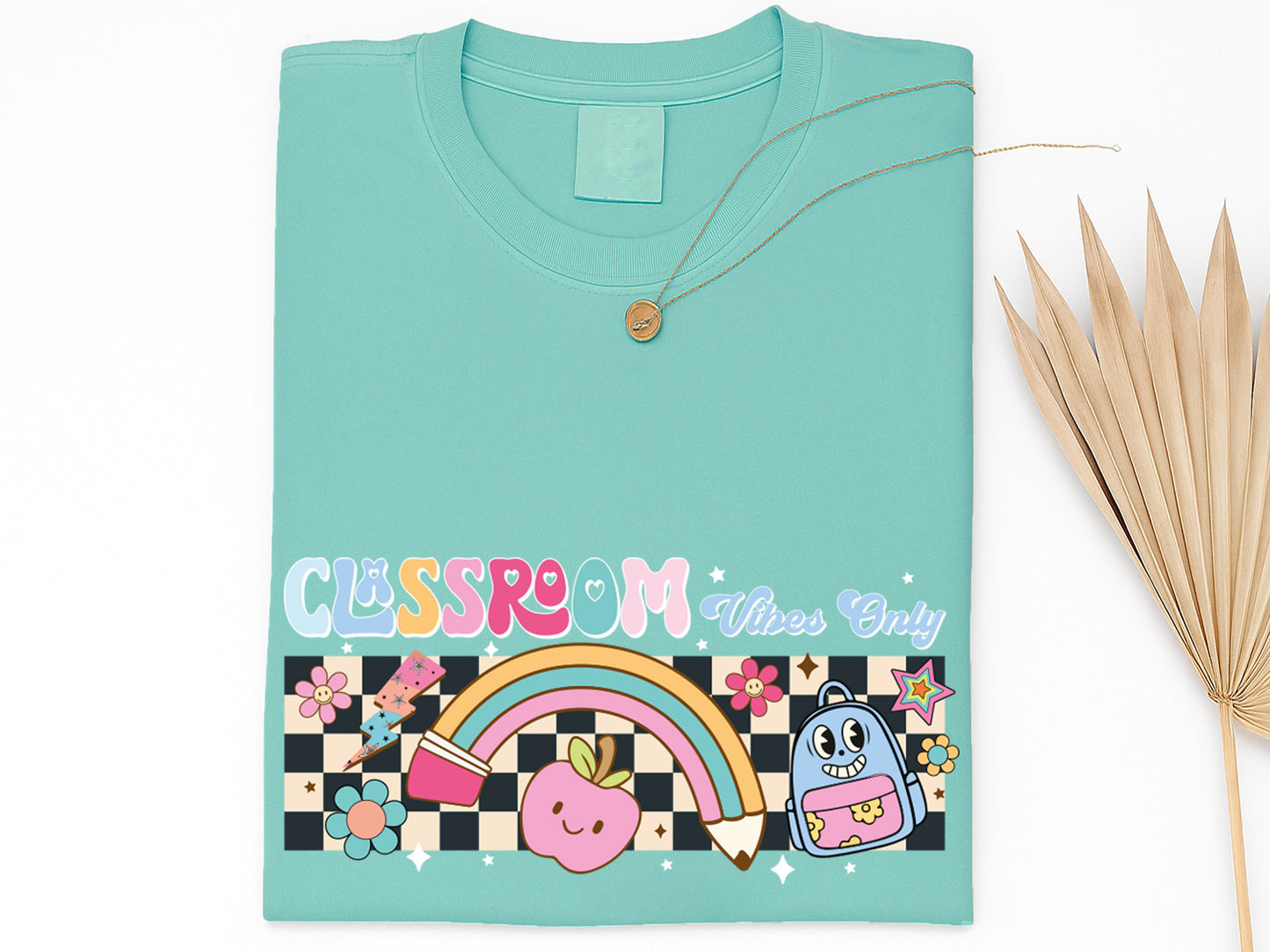 Classroom Vibes Only, Groovy Teacher PNG Sublimation