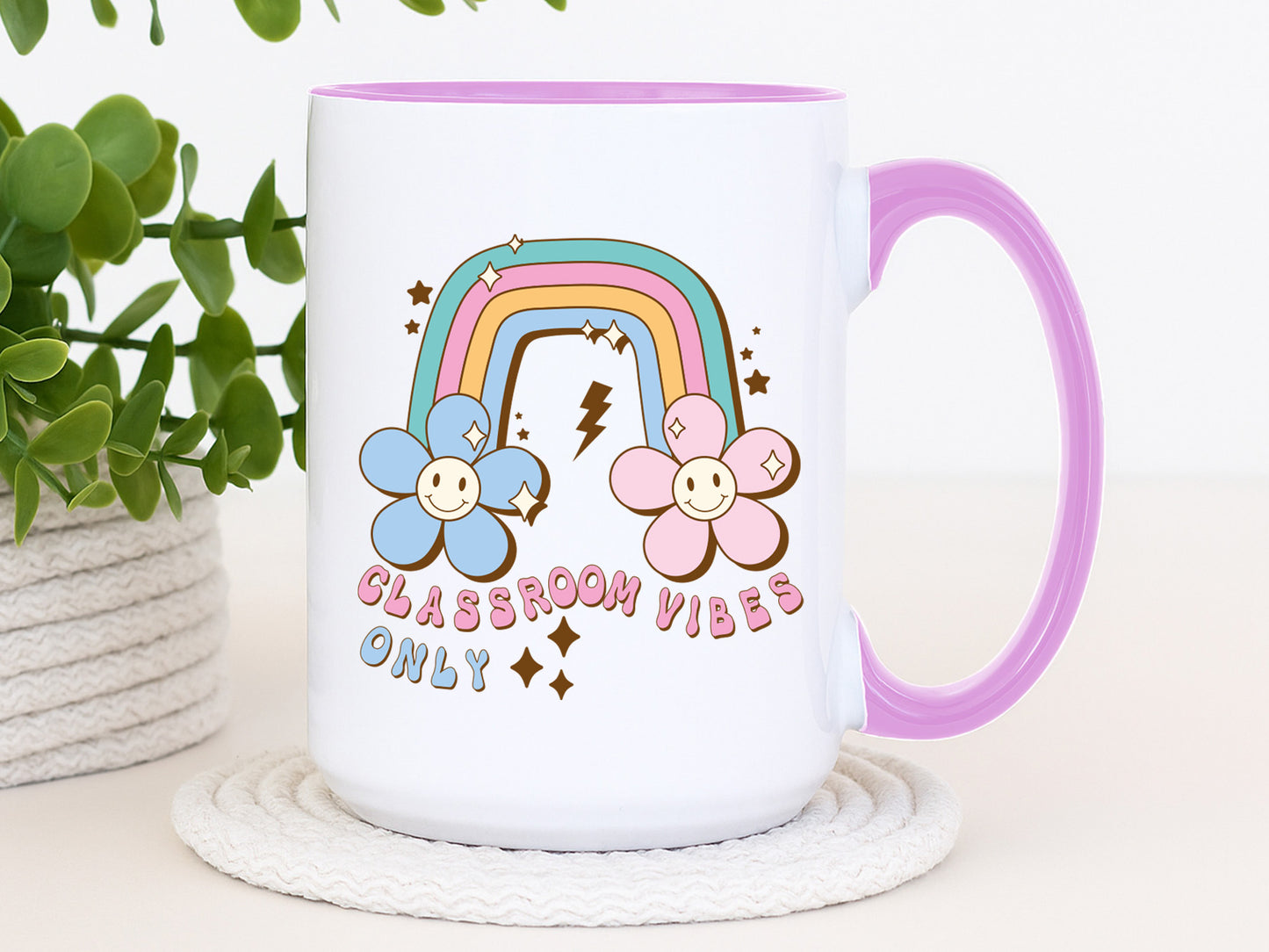 Classroom Vibes Only, Groovy Teacher Sublimation