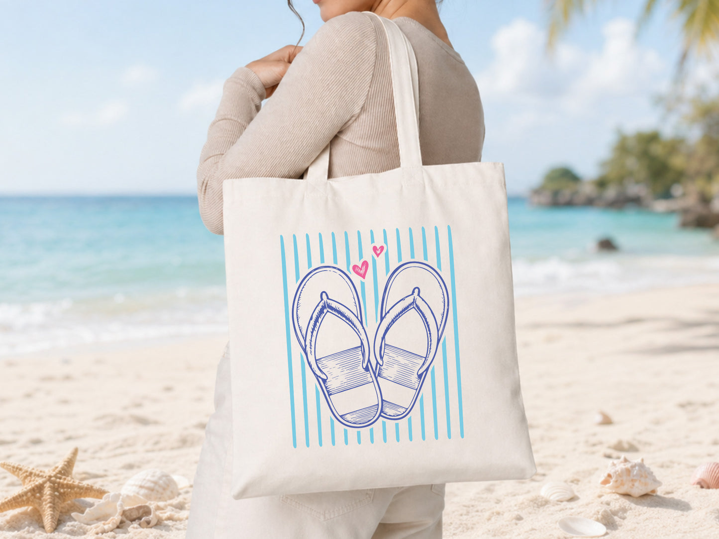 Coastal Summer Flip Flop PNG Clipart