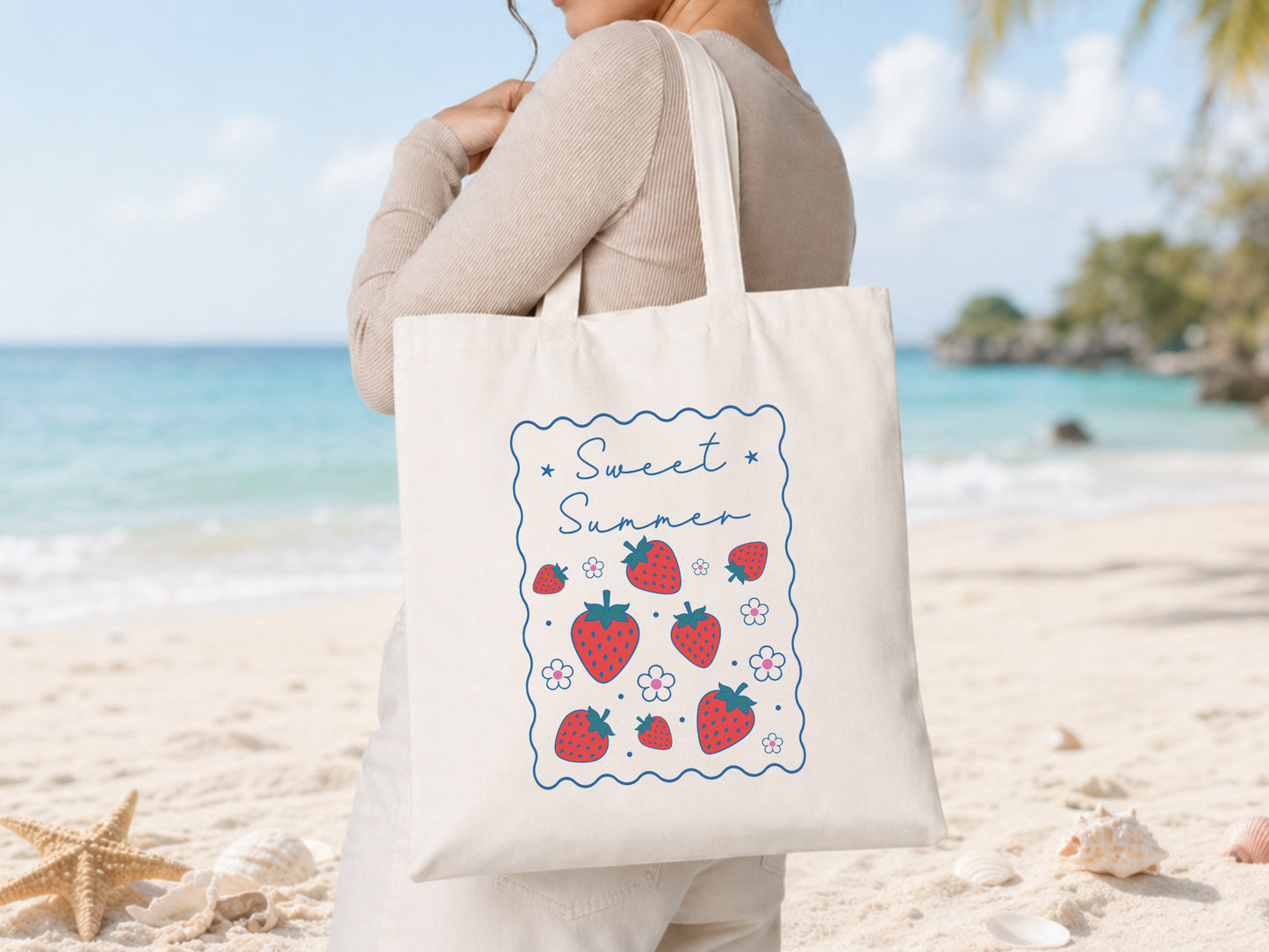 Coastal Sweet Summer Strawberry PNG Design