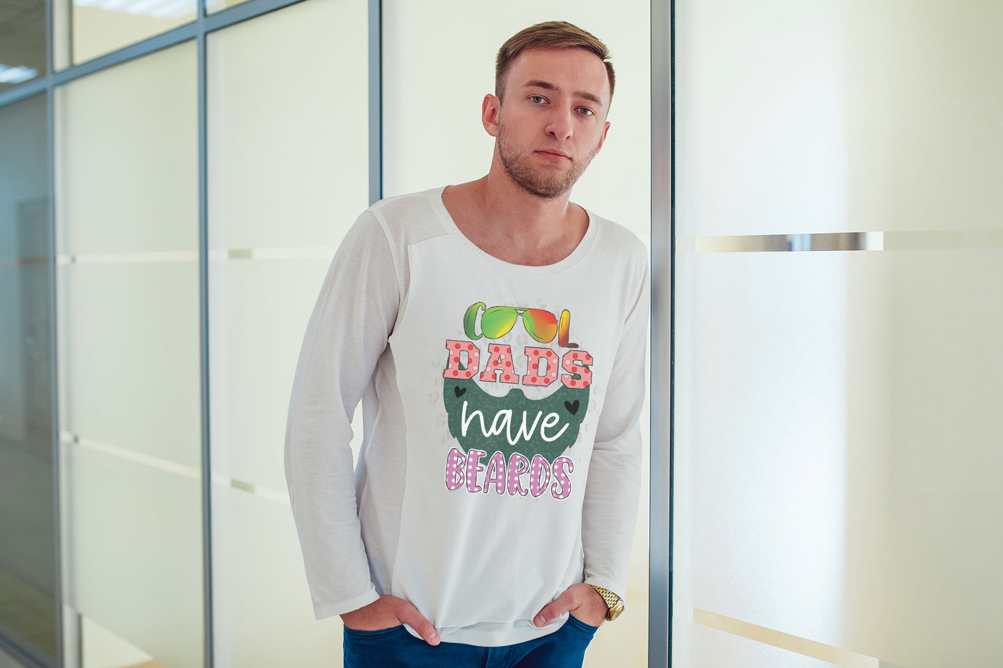 Cool Dads Have Beards, Fathers Day Quote Sublimation