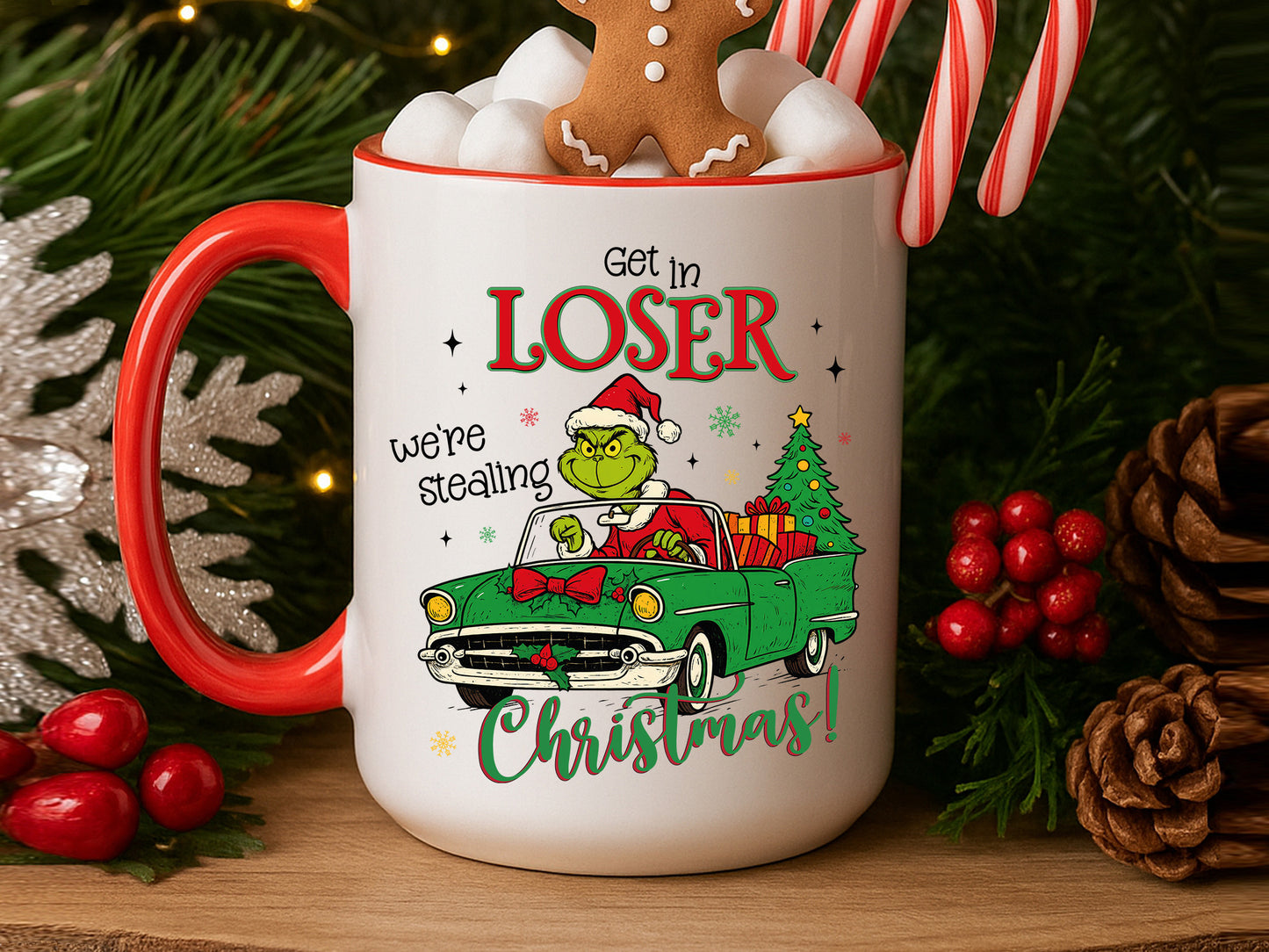 Coquette Get in Loser We're Stealing Christmas Sublimation