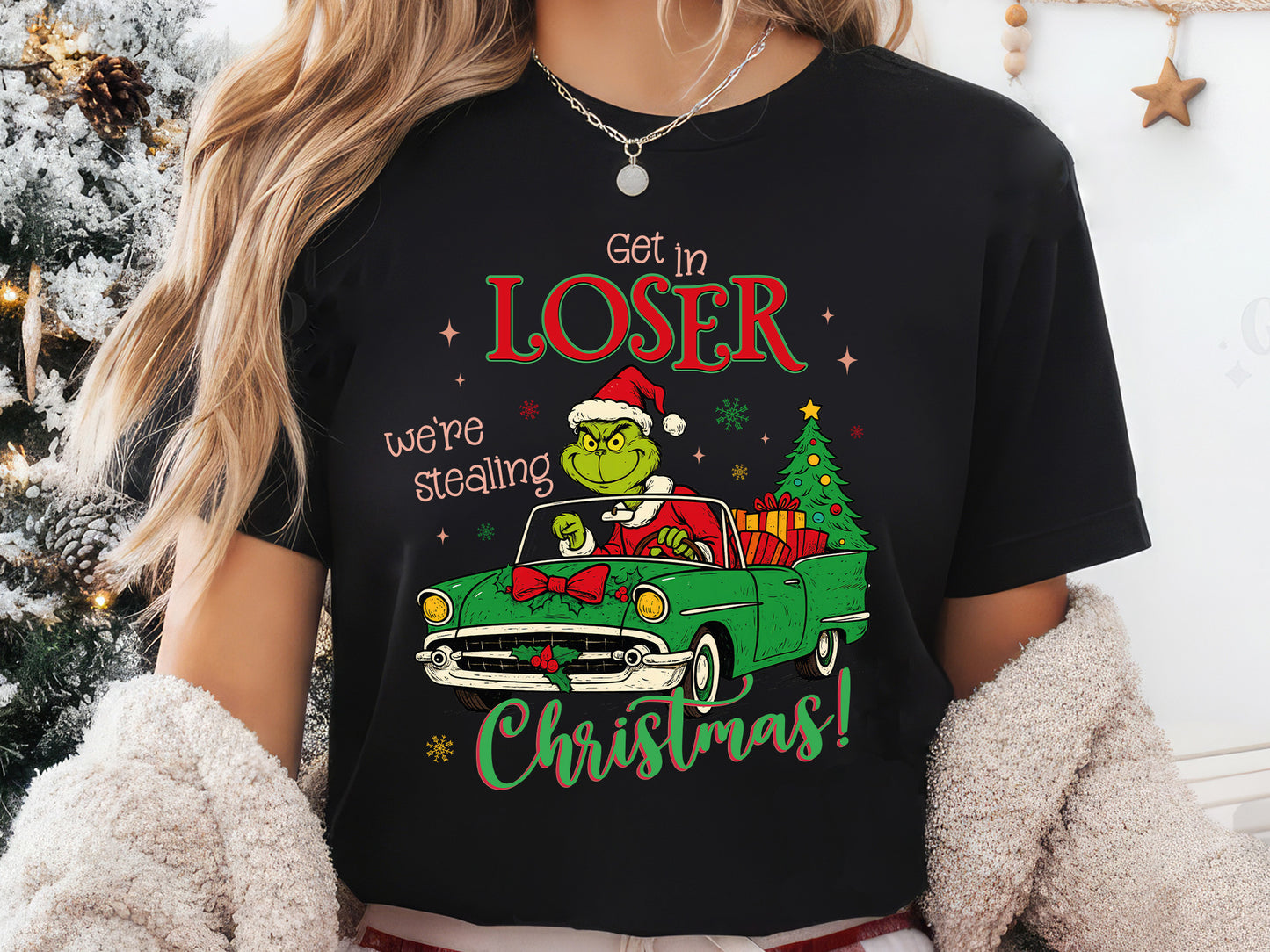 Coquette Get in Loser We're Stealing Christmas Sublimation