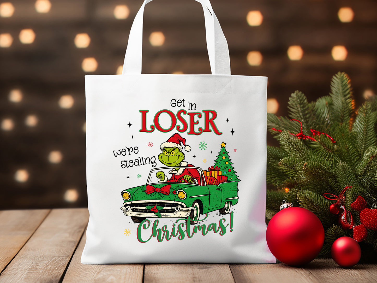 Coquette Get in Loser We're Stealing Christmas Sublimation