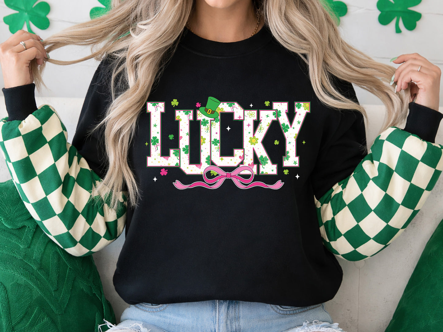 Coquette Lucky St Patrick's Day Sublimation PNG