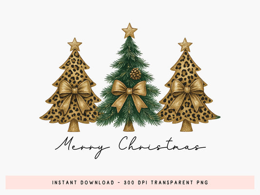 Coquette Merry Christmas Tree Sublimation PNG