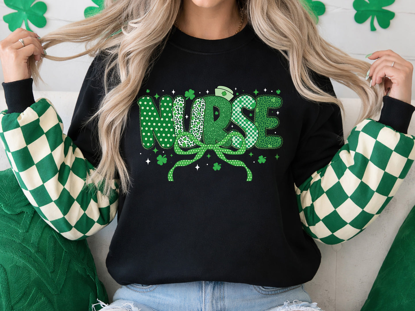 Coquette Nurse St Patrick's Day Sublimation